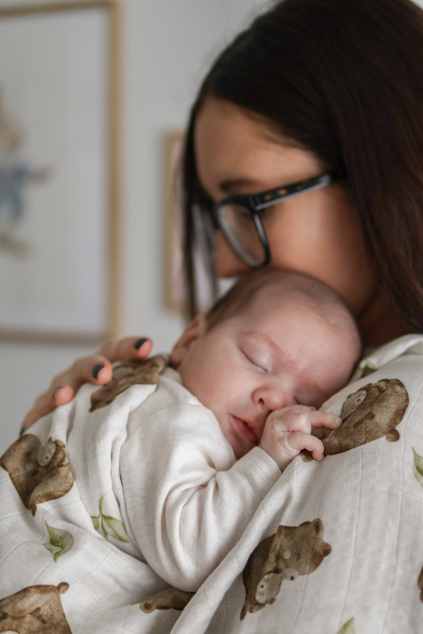 Couverture Gaufrée Doublée - Maman et bébé ours