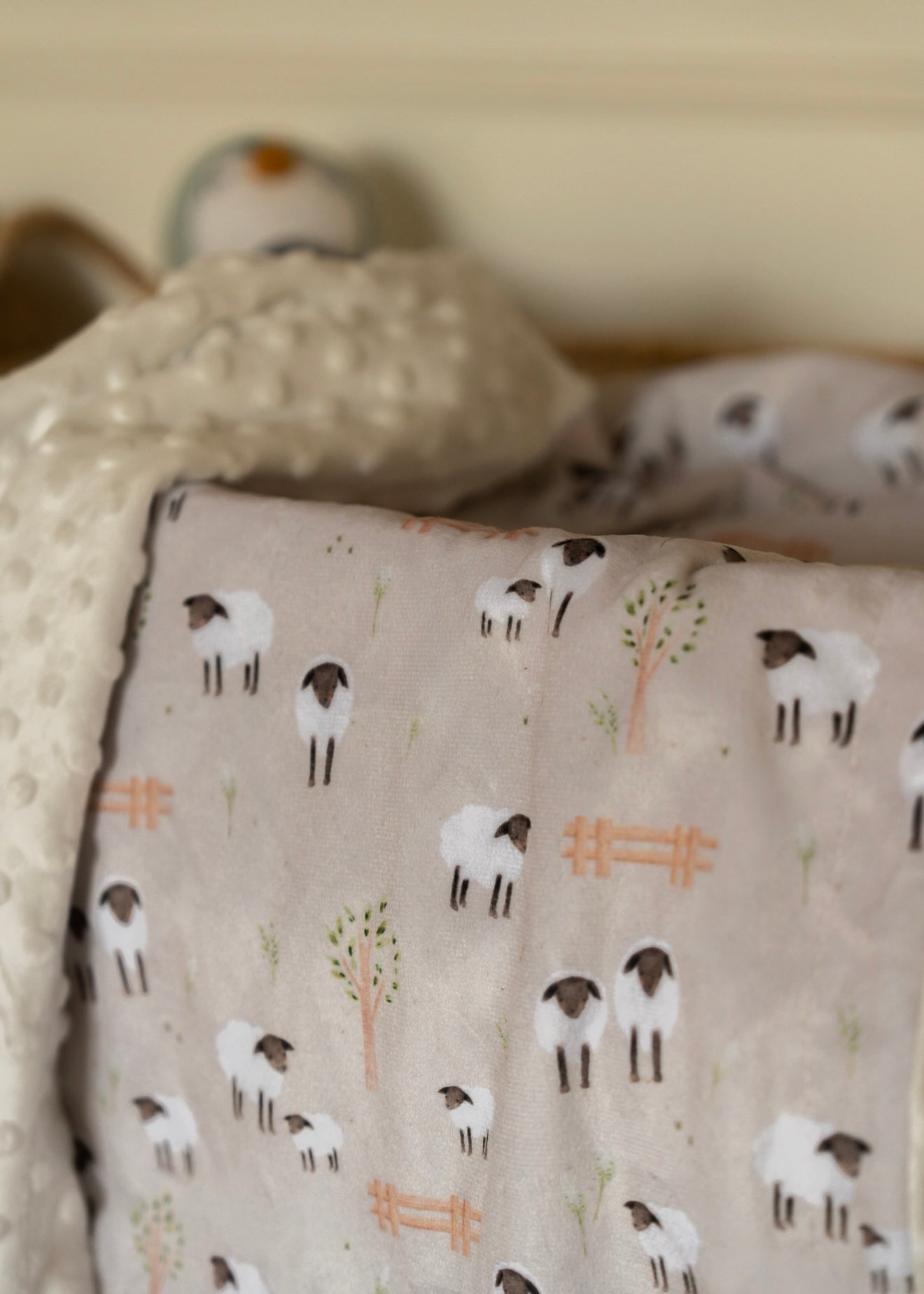 Couverture en Minky - Moutons à la ferme