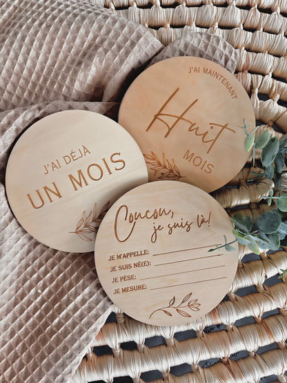 Ensemble Pastilles de Bois - Mois De Naissance
