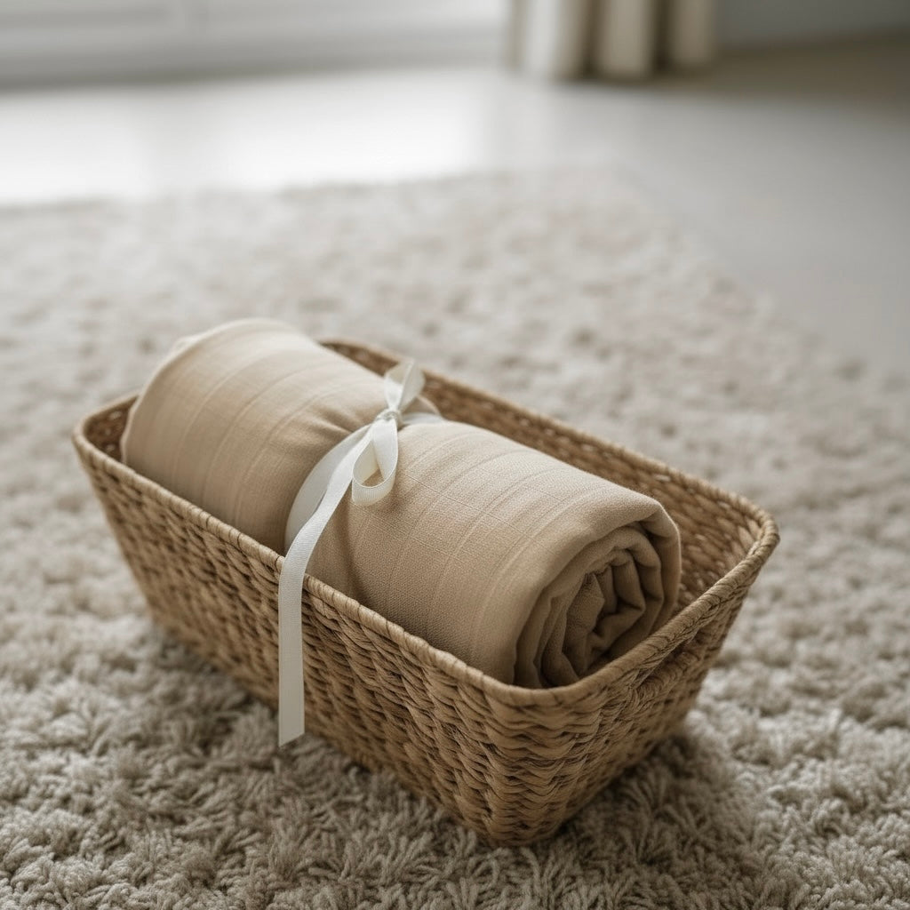 Couverture Mousseline - Beige