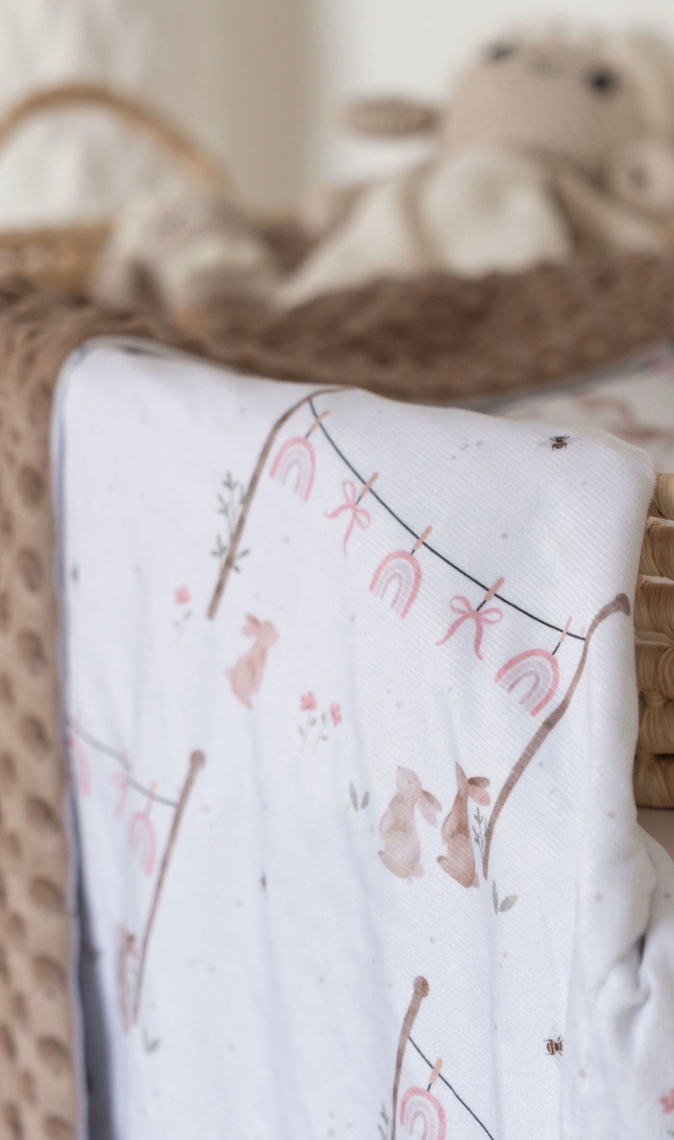 Couverture en Minky - Doux Lapins