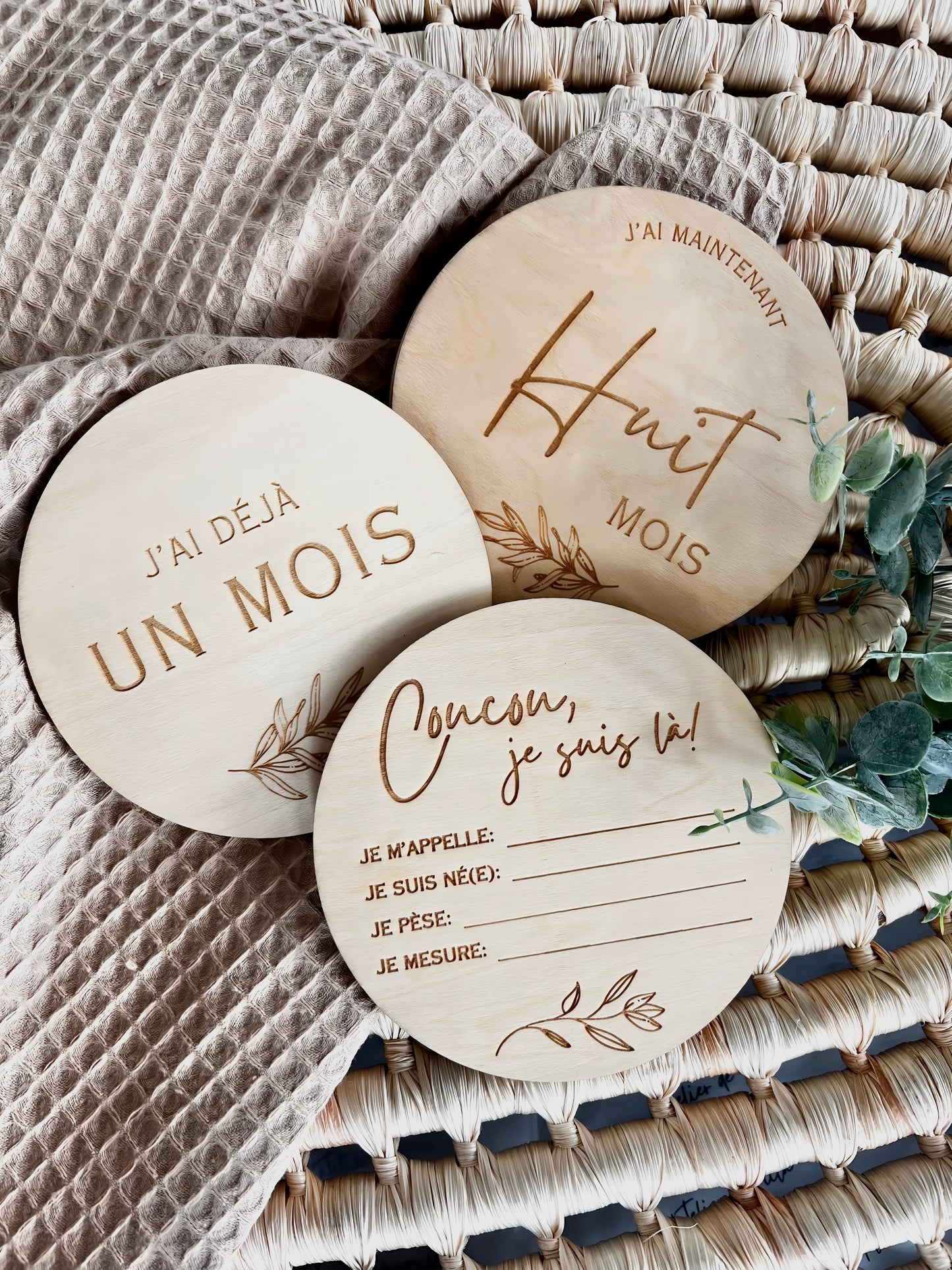 Wooden Cardboard Set - Birth Months (French only)