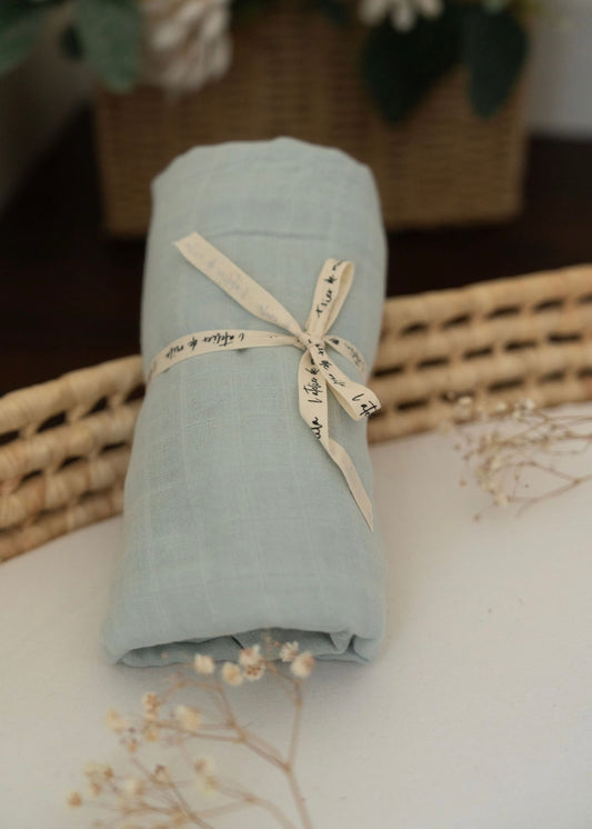 Couverture Mousseline - Bleu