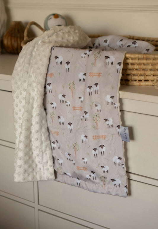 Couverture en Minky - Moutons à la ferme