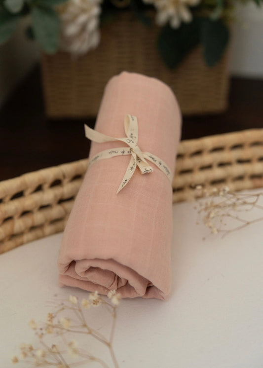 Couverture Mousseline - Rose