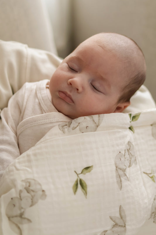 Waffle Blanket - Mom and baby beige bunny