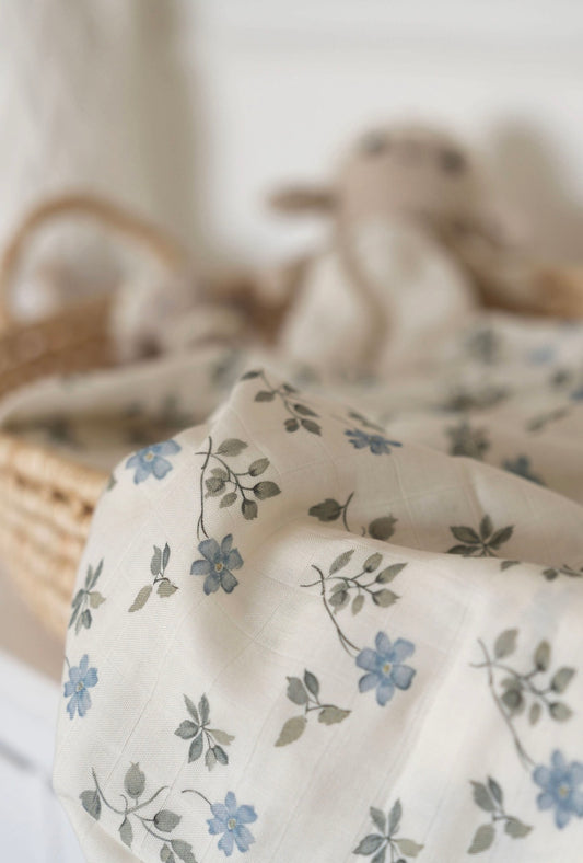 Couverture Mousseline - Petites fleurs