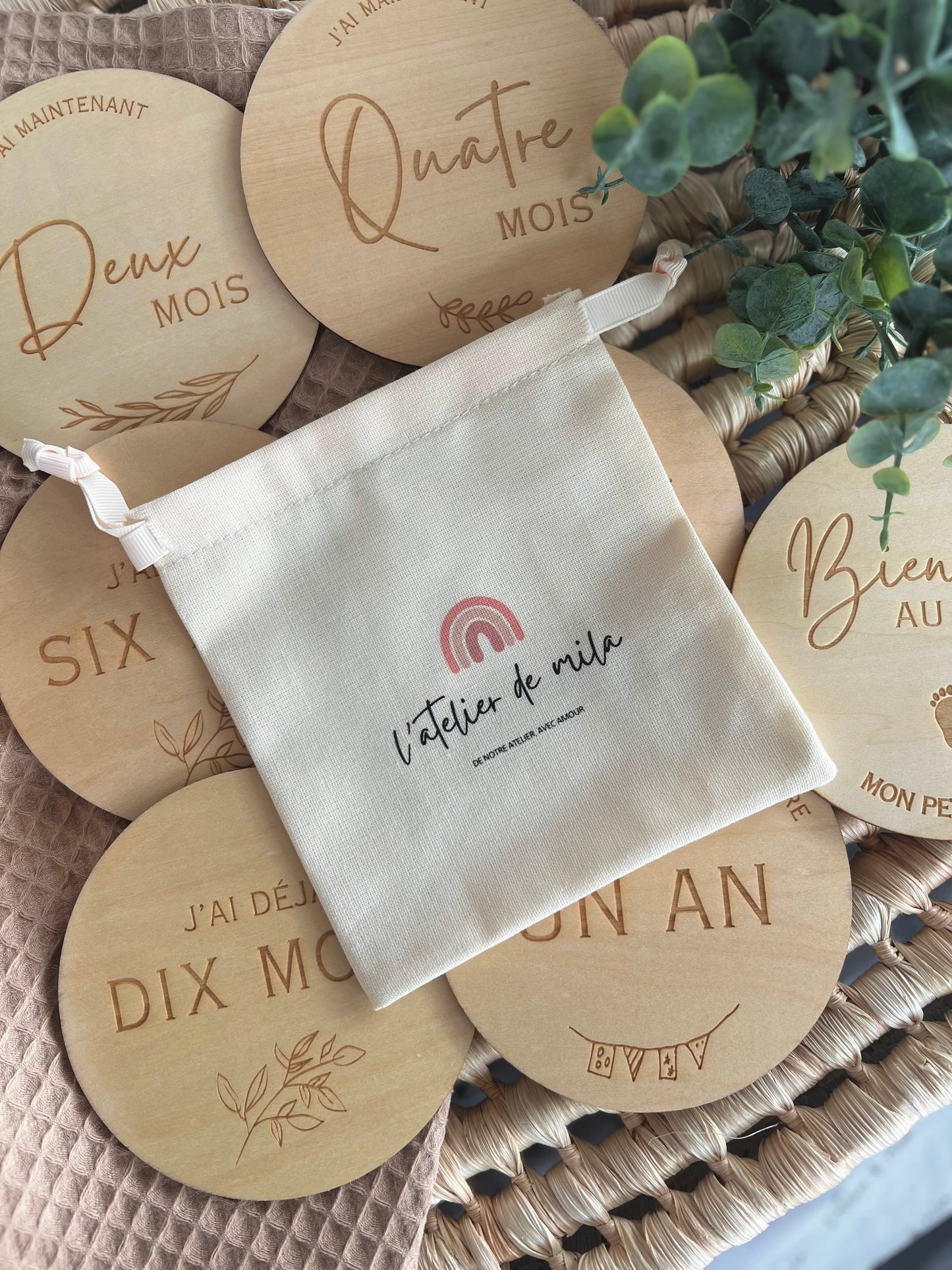 Ensemble Pastilles de Bois - Mois De Naissance