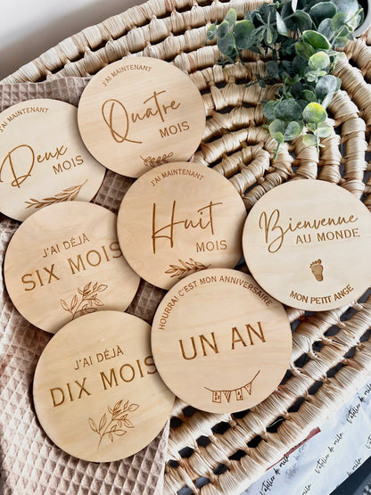 Wooden Cardboard Set - Birth Months (French only)