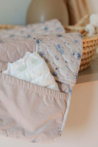 Matelas à langer - Fleurs Bleues