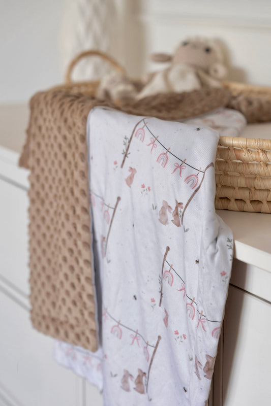 Couverture en Minky - Doux Lapins