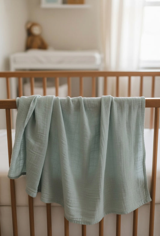 Couverture Mousseline - Bleu