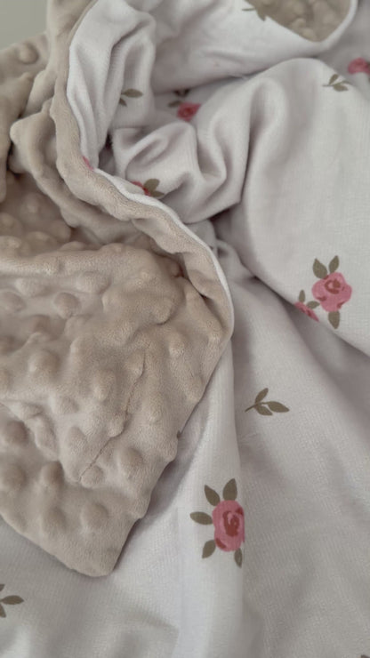 Couverture en Minky - Petites fleurs